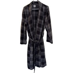 Men's Polo Ralph Lauren Robe Plaid Flannel, Gray Blue, Size S/M‎